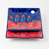 Mountain Ceramic Square Serving Platter Set of 2 - Eyaas